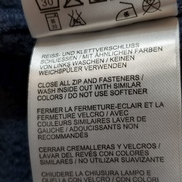 JACK WOLFSKIN At Home Outdoors Hooded Zip Cardigan Sweater Blue Size XL ~ 4438 - Picture 7 of 8